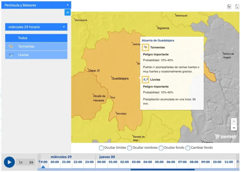 AVISO METEOROLÓGICO: Activado el Plan Meteocam