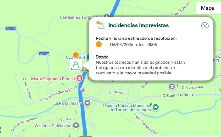 AVISO: Avería de suministro eléctrico en Tórtola