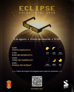 Tórtola se prepara para el gran eclipse del 12 de agosto con una jornada de ensayo el próximo 8 de agosto