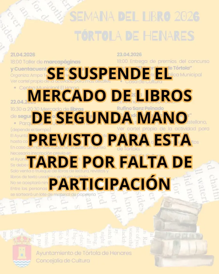 Suspendido el mercado de libros de segunda mano por falta de participación