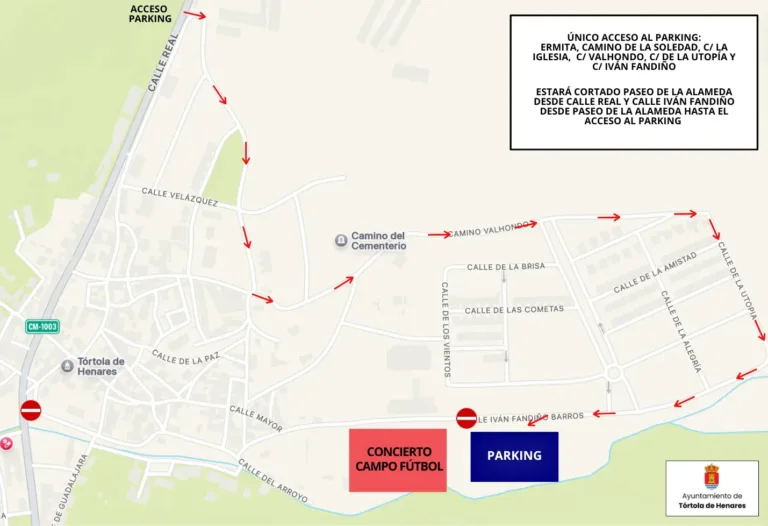 Tórtola prepara el dispositivo de accesos y aparcamiento para el concierto de Benito Kamelas y Luna Negra