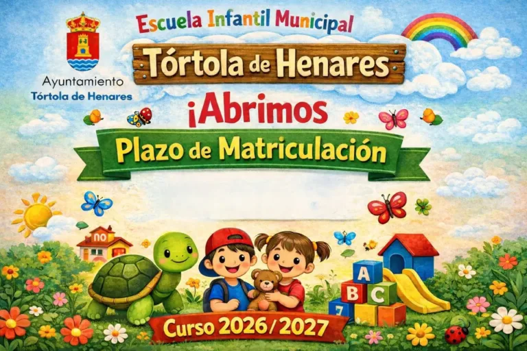 El Ayuntamiento de Tórtola abre el plazo de inscripción para la Escuela Infantil Municipal de cara al curso 2026/2027