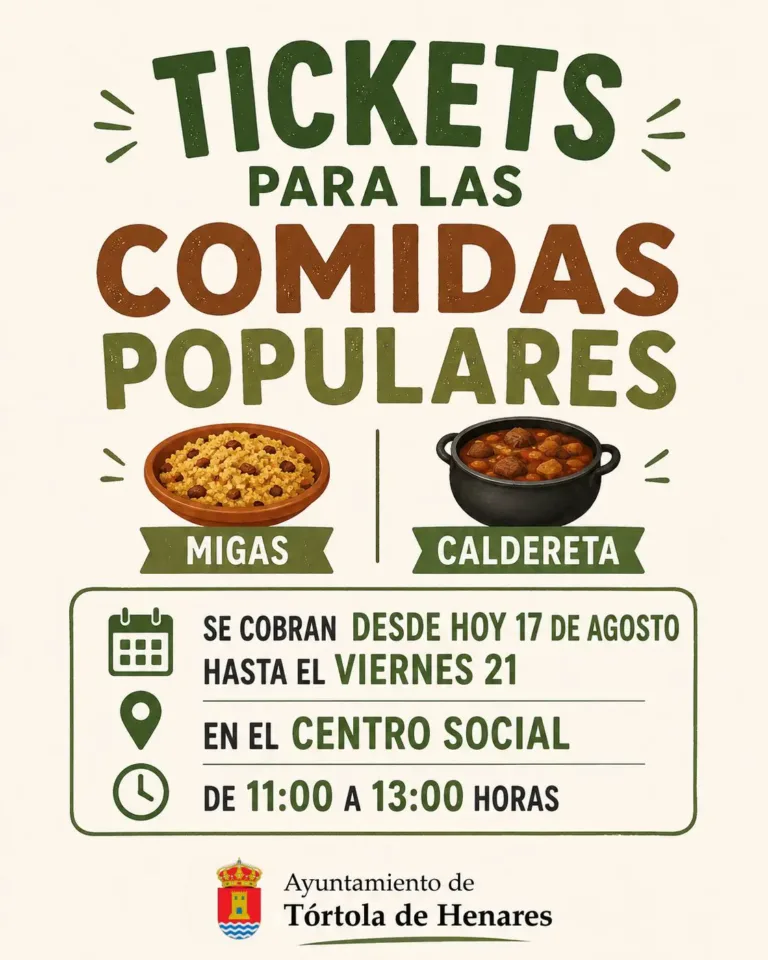 Ya pueden adquirirse los tickets para las comidas populares