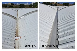 El Ayuntamiento de Tórtola mejora el polideportivo municipal con la reparación de su cubierta