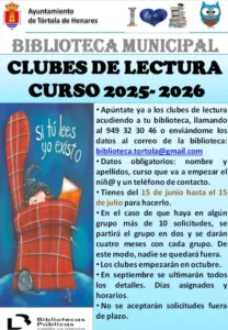 Clubes de lectura curso 2025-2026