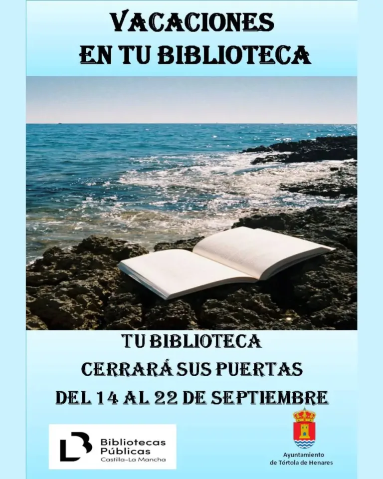 La Biblioteca Municipal de Tórtola permanecerá cerrada del 14 al 22 de septiembre