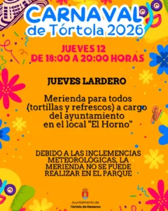 El Jueves Lardero de Tórtola se celebrará en «El Horno»