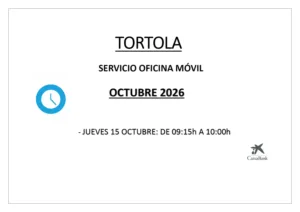 Oficina móvil de CaixaBank, en Tórtola de Henares, el 15 de octubre de 2026