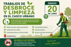 Trabajos de desbroce y limpieza en distintas zonas del casco urbano