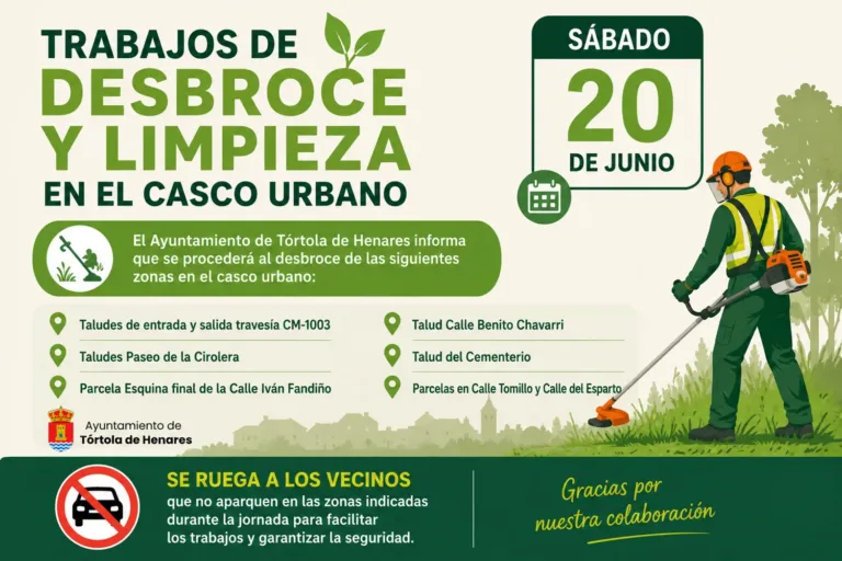 Trabajos de desbroce y limpieza en distintas zonas del casco urbano