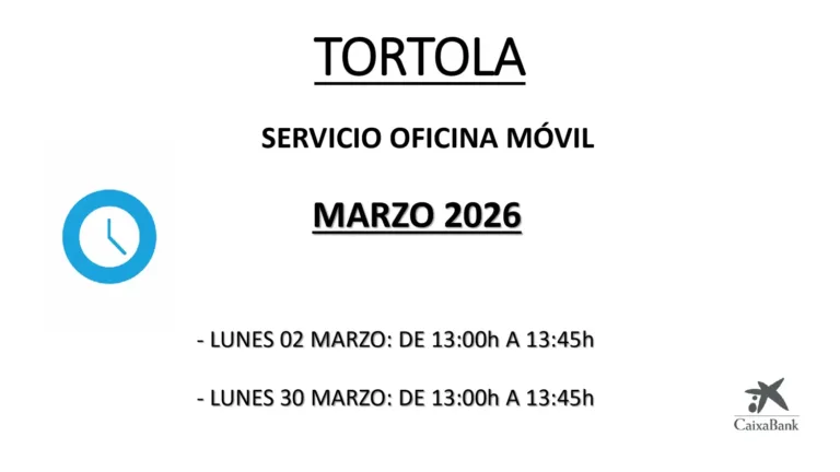 Servicio de Oficina Móvil de CaixaBank los días 2 y 30 de marzo de 2026