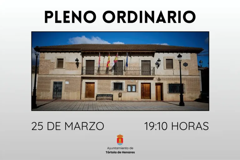 Anuncio de convocatoria de Pleno Ordinario; 25 de marzo de 2026