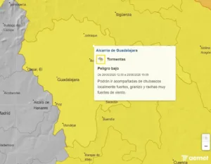 ALERTA METEOROLÓGICA. Riesgo de tormentas