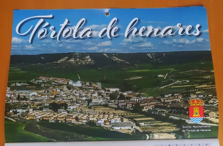 Ya puedes recoger el calendario de pared de Nueva Alcarria: Tórtola en febrero con una panorámica del pueblo