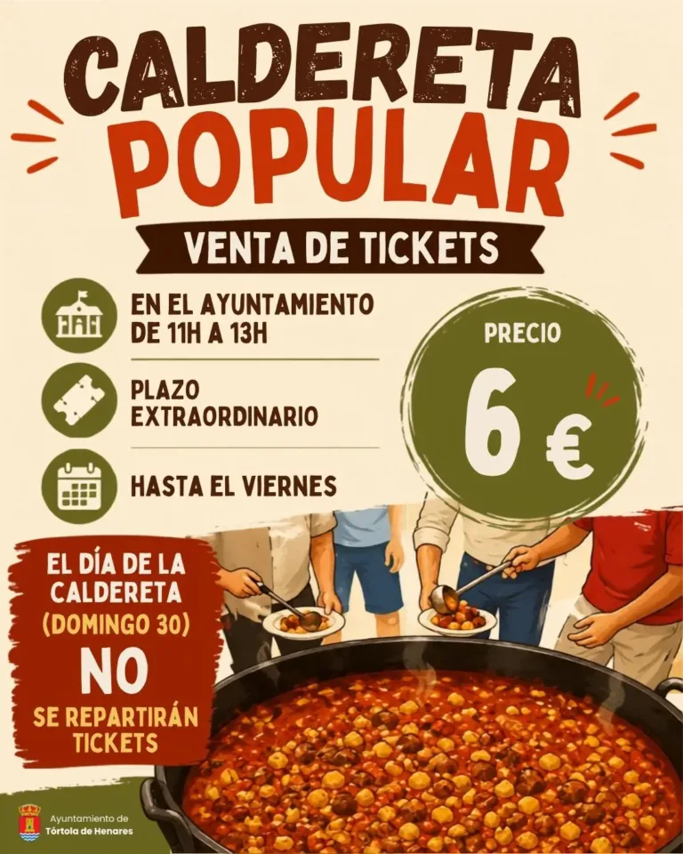 Abierto el plazo extraordinario para comprar los tickets de la Caldereta Popular