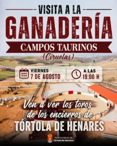 Tórtola visitará la ganadería Campos Taurinos para conocer de cerca a los protagonistas de nuestros encierros