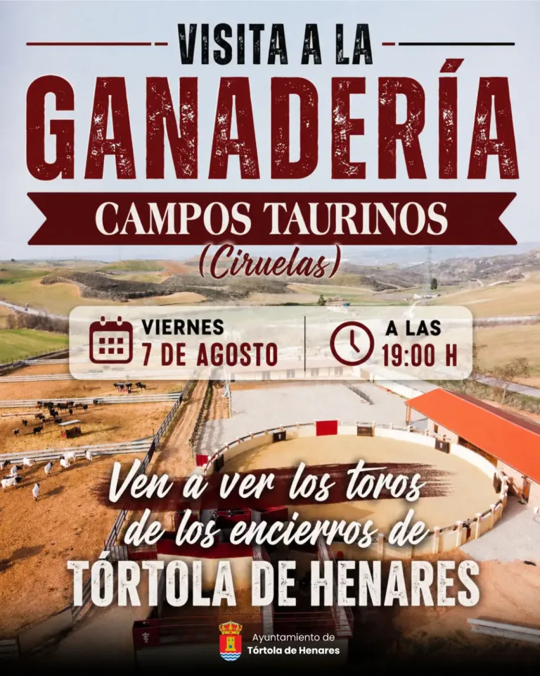 Tórtola visitará la ganadería Campos Taurinos para conocer de cerca a los protagonistas de nuestros encierros