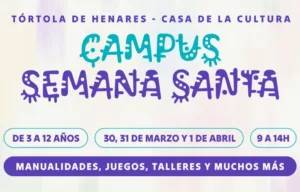 El Ayuntamiento de Tórtola organiza un campus infantil por Semana Santa con manualidades, juegos y talleres